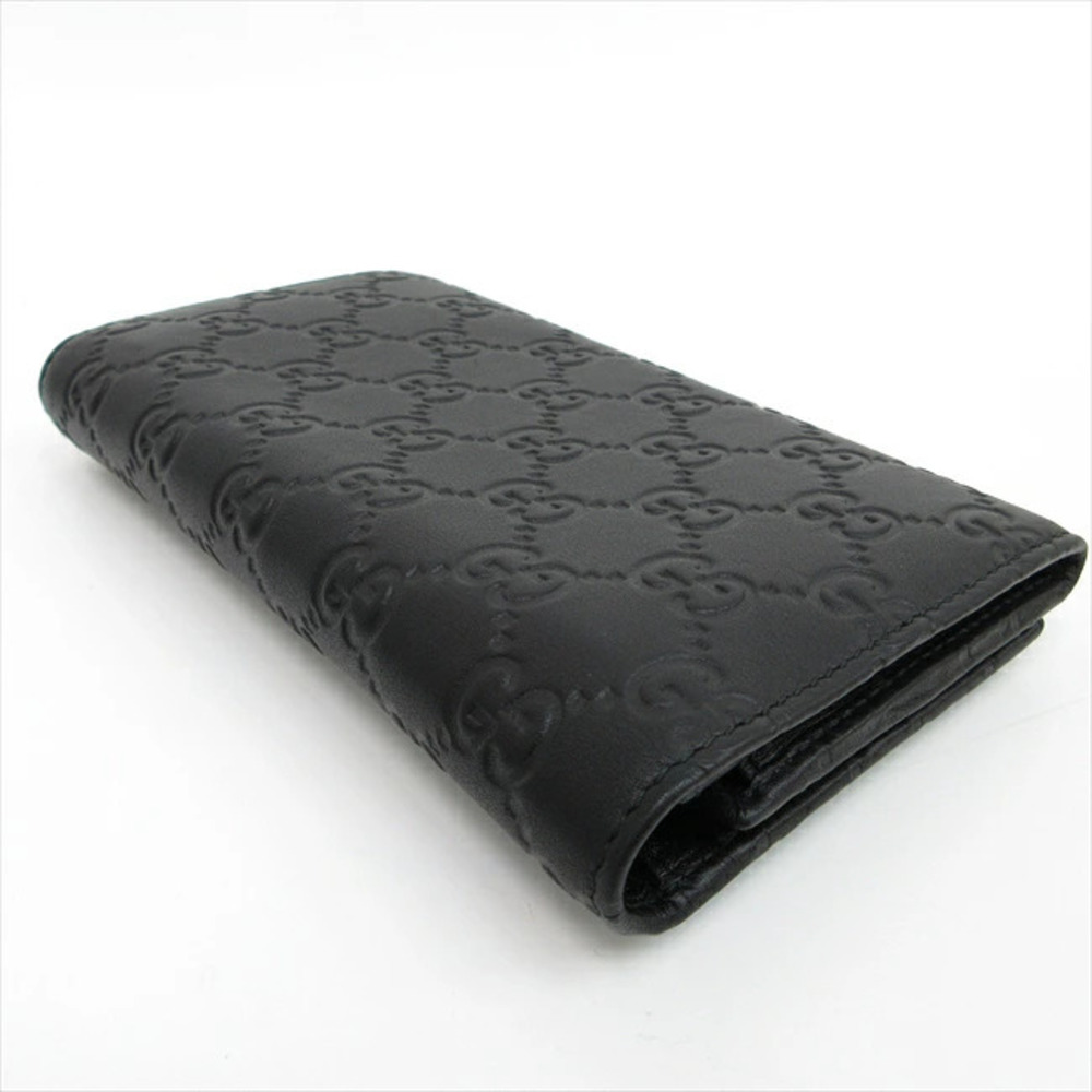 GUCCI Shima Flap Long Wallet Black Leather - Picture 5 of 9